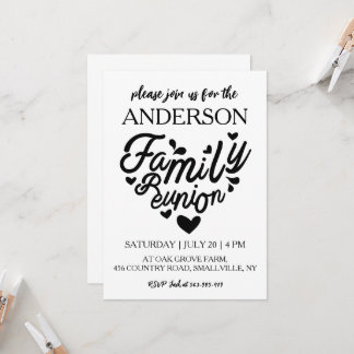 family tree get together family reunion invitation