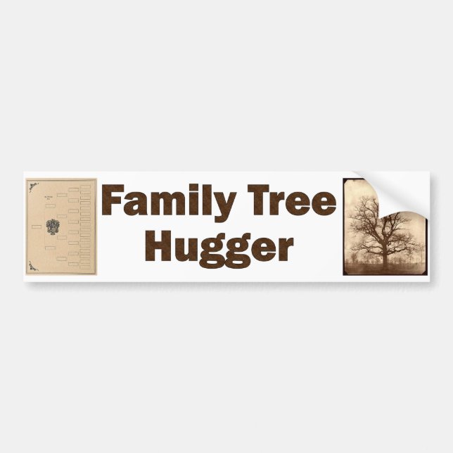 Family Tree Hugger Bumper Sticker (Front)