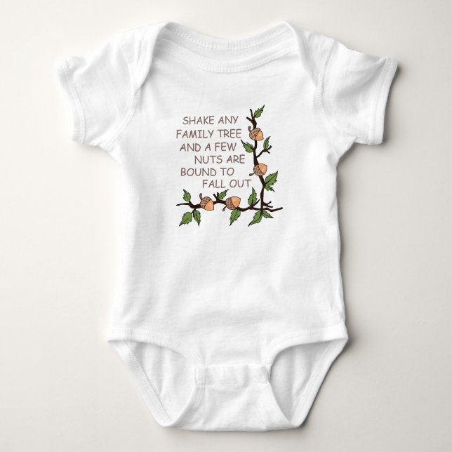 Family Tree Humor Baby Bodysuit (Front)