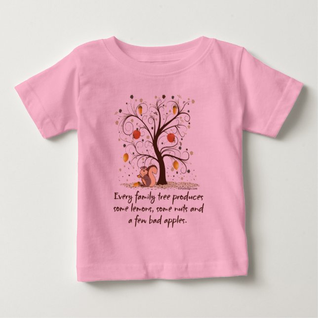 Family Tree Humor Baby T-Shirt (Front)