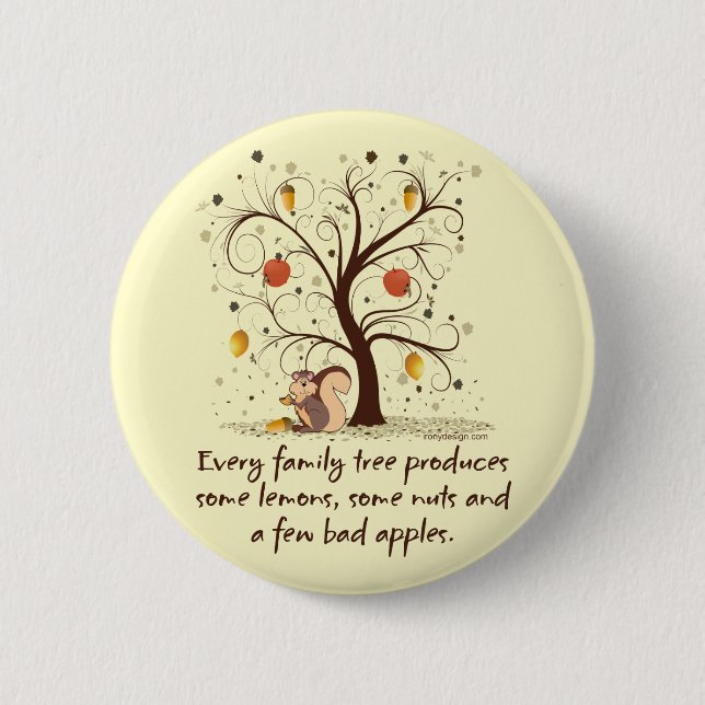 Family Tree Humor Button (Front)