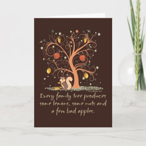 Family Tree Humor Design Card