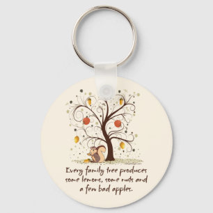 Family Tree Humor Keychain