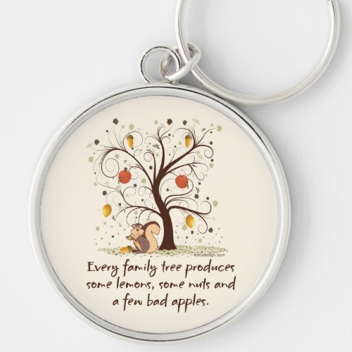Family Tree Humor Keychain