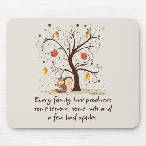 Family Tree Humor Mouse Pad