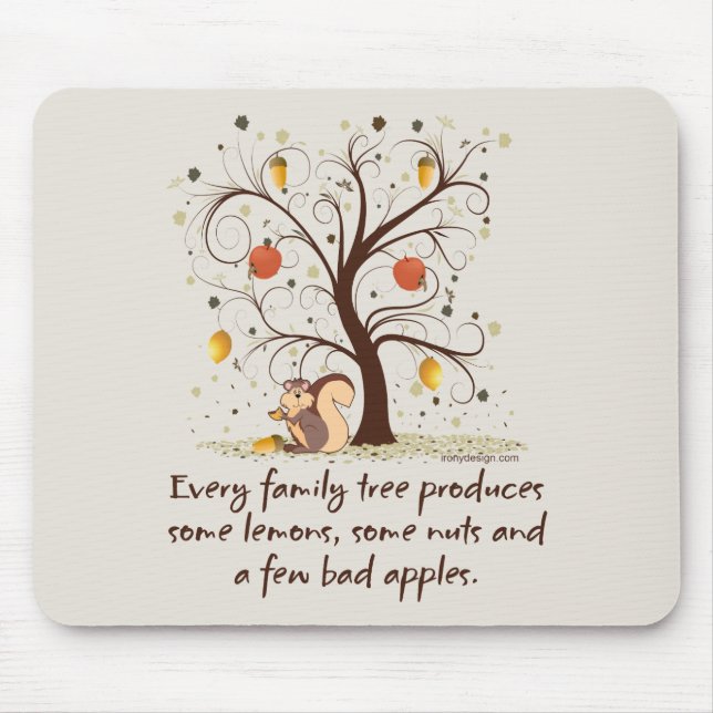 Family Tree Humor Mouse Pad (Front)