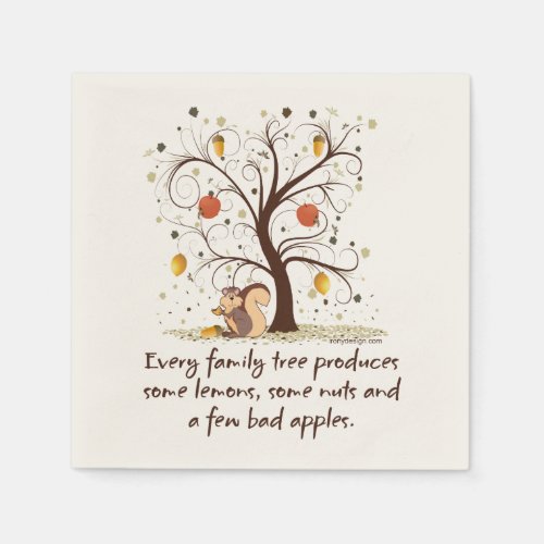 Family Tree Humor Paper Napkins