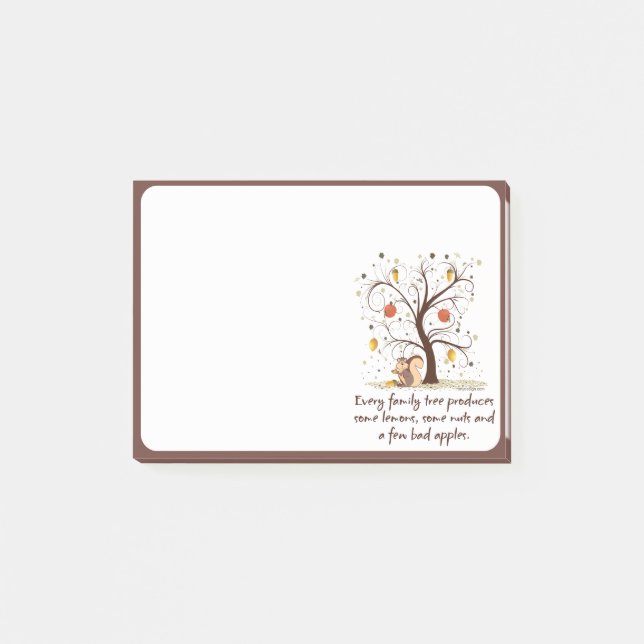 Family Tree Humor Post-it Notes (Front)