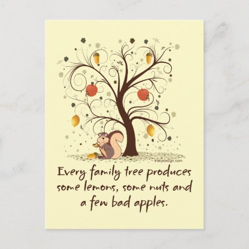 Family Tree Humor Postcard