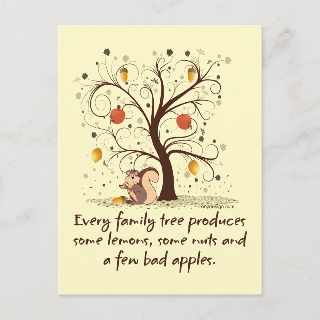 Family Tree Humor Postcard (Front)