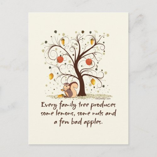 Family Tree Humor Postcard