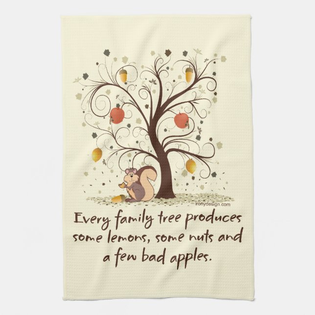 Family Tree Humor Towel (Vertical)