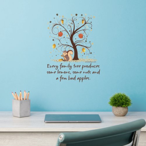 Family Tree Humor Wall Decal