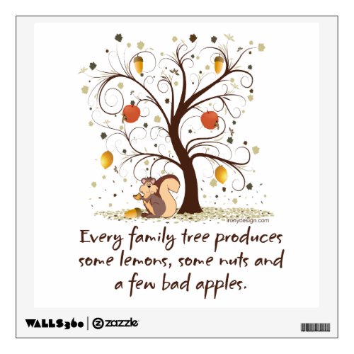 Family Tree Humor Wall Decal