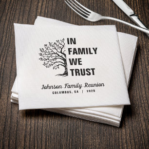 Family Tree In Family We Trust Reunion Napkins