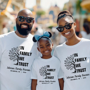 Family Tree In Family We Trust Reunion White T-Shirt