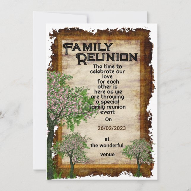 Family Tree Invitation (Front)