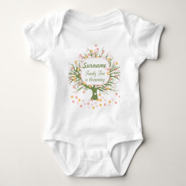 Family Tree is Blossoming Baby Bodysuit (Front)