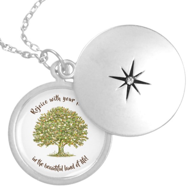 Family tree locket, gift mom Necklace, family tree Locket Necklace (Front)