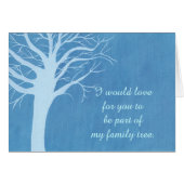 Family tree marriage proposal card (Front Horizontal)