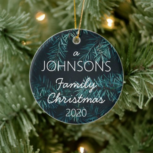 family tree memory commemoration 2020 pine fir ceramic ornament