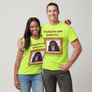 Family Tree Monkey Funny Shirt Humor