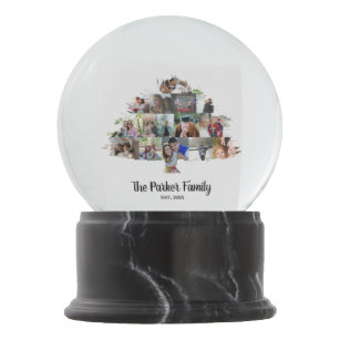 Family tree multi photo gift snow globe