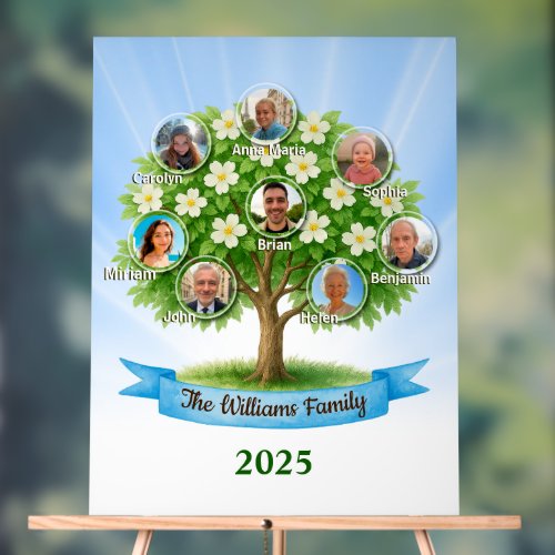 Family Tree Names Photo Reunion party Welcome 