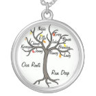 Family Tree Necklace Custom Up To 10 Members