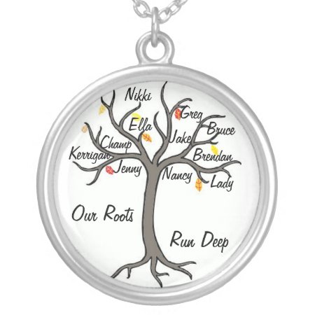 Family Tree Necklace Custom Up To 10 Members