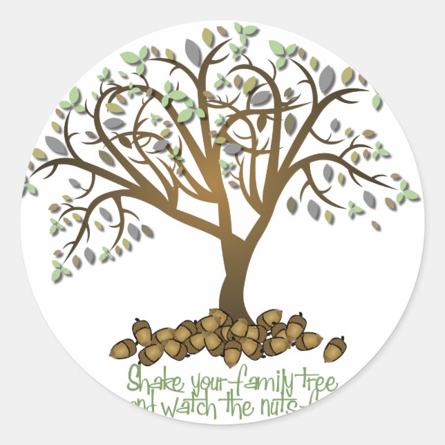 Family Tree Nuts Classic Round Sticker (Front)