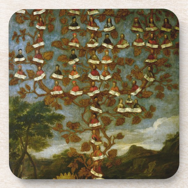 Family Tree of the Cornaro Family Coaster (Front)