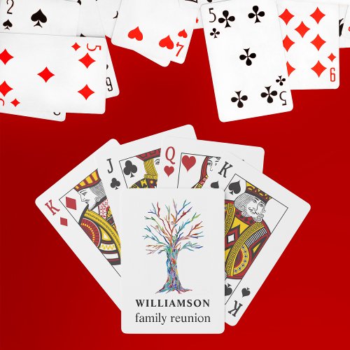 Family Tree Personalized Family Reunion Poker Cards