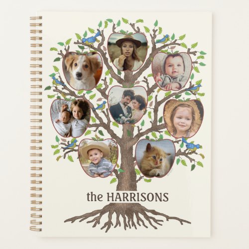 Family Tree Photo Collage 16 Picture Name Lt Beige Planner