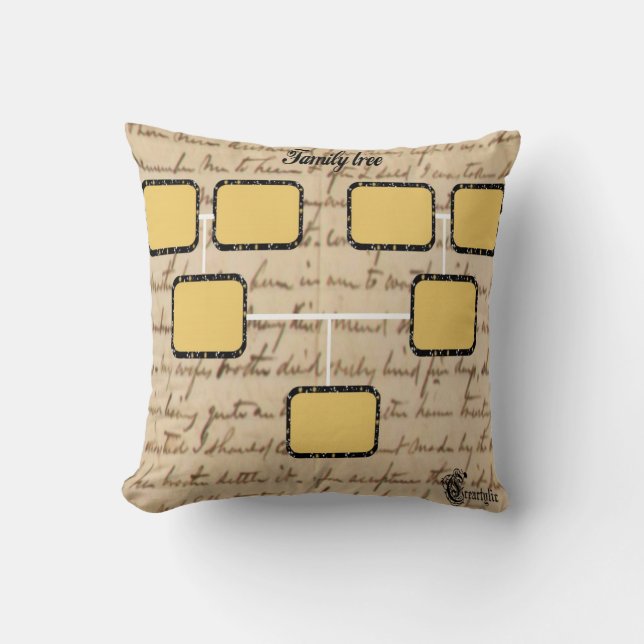 family tree pillow (Front)