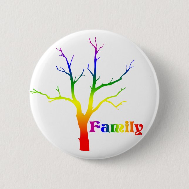 Family Tree Pinback Button (Front)