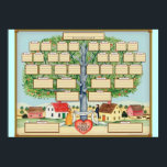 Family Tree poster<br><div class="desc">Celebrate your ancestry with this Family tree poster with spaces to enter the names of family members.</div>