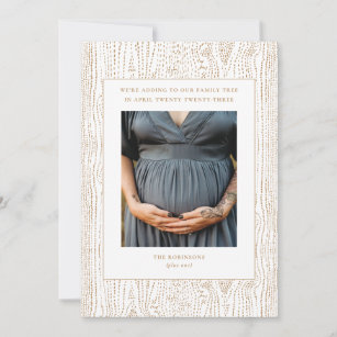 Family Tree Pregnany Announcement Photo Card