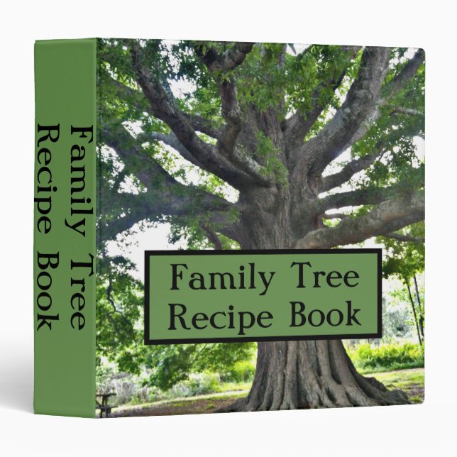 Family Tree Recipe Book 3 Ring Binder (Front/Spine)