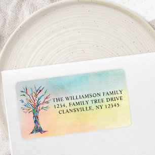 Family Tree Return Address Label