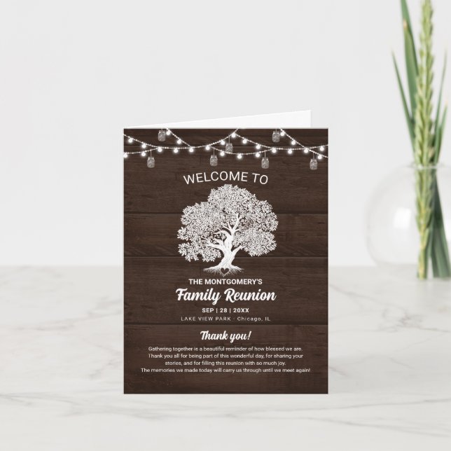 Family Tree Reunion Folded Program Booklet (Front)