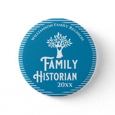 Family Tree Reunion Historian Genealogy Button