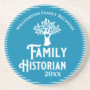 Family Tree Reunion Historian Genealogy Coaster