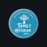 Family Tree Reunion Historian Genealogy Magnet<br><div class="desc">Family Historian's can proudly display this design. Features a family tree with love heart. Get your family together for a memorable reunion and mark the occasion with a custom Family Reunion Button! This award celebrates family history, builds family pride, and encourages sharing stories. Perfect for your next picnic or gathering!...</div>