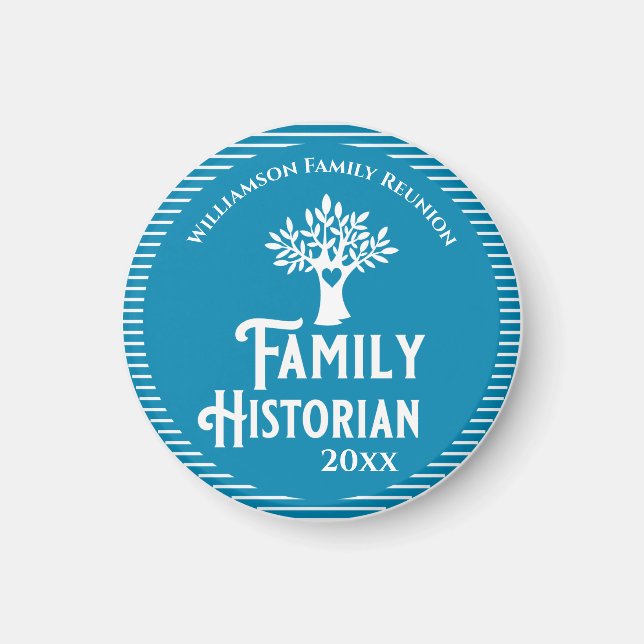Family Tree Reunion Historian Genealogy Magnet (Front)