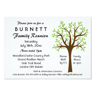 family reunion invitations announcements zazzle family gathering invitation