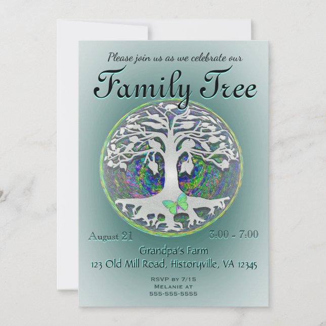 Family Tree Reunion Invitation (Front)