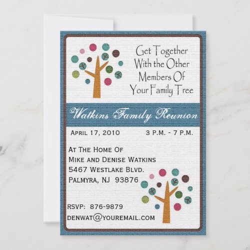 Family Tree Reunion Invitation-+