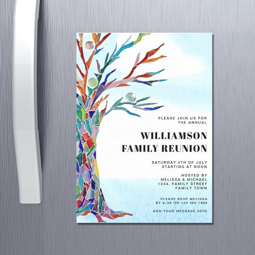  Family Tree Reunion MagnetIc Invitation Card