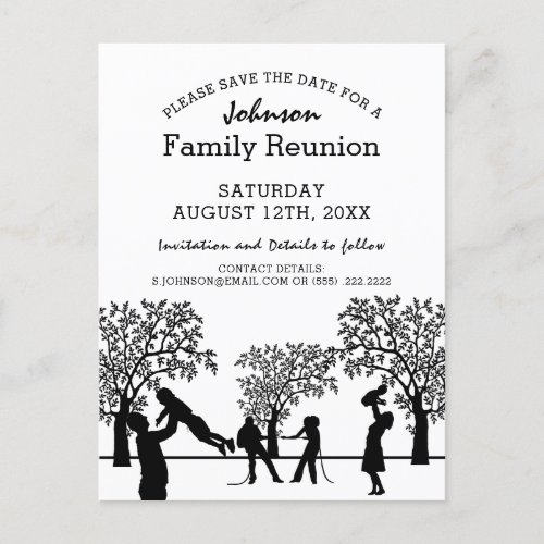 Family Tree Reunion Party  Save the Date Invitation Postcard